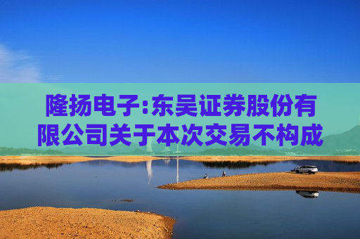隆扬电子:东吴证券股份有限公司关于本次交易不构成上市公司重大资产重组管理办法第十三条规定的重组上市情形的核查意见
