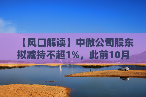 【风口解读】中微公司股东拟减持不超1%，此前10月亦披露减持公告