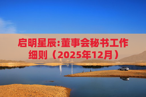启明星辰:董事会秘书工作细则（2025年12月）