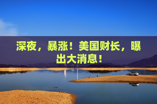 深夜，暴涨！美国财长，曝出大消息！  第1张