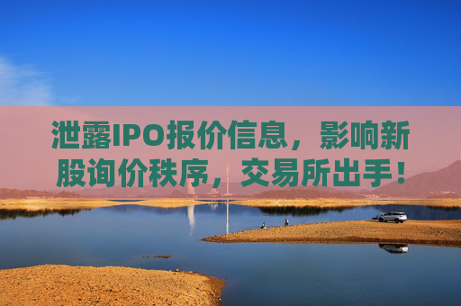 泄露IPO报价信息，影响新股询价秩序，交易所出手！