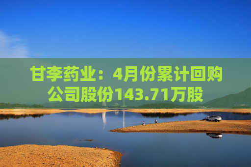甘李药业：4月份累计回购公司股份143.71万股