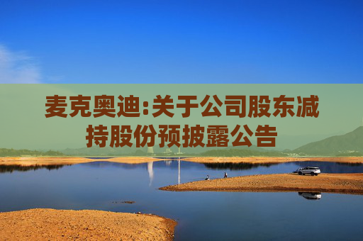 麦克奥迪:关于公司股东减持股份预披露公告  第1张