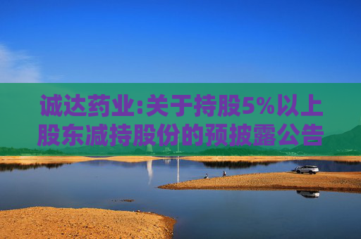 诚达药业:关于持股5%以上股东减持股份的预披露公告  第1张