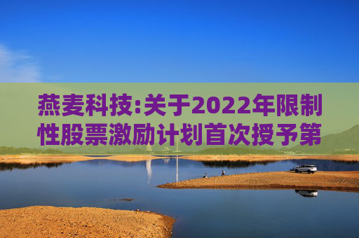 燕麦科技:关于2022年限制性股票激励计划首次授予第二个归属期归属结果暨股份上市的公告