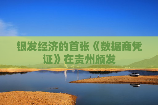 银发经济的首张《数据商凭证》在贵州颁发