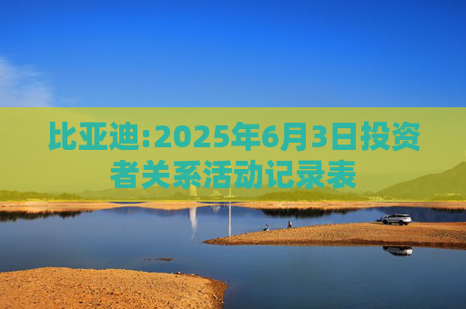 比亚迪:2025年6月3日投资者关系活动记录表