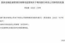 青岛银行获批修改公司章程