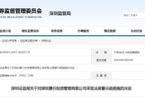 私募基金业务违规 深圳景行投资被出具警示函