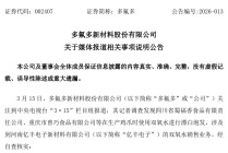 子公司遭“3·15”晚会点名，多氟多公告回应