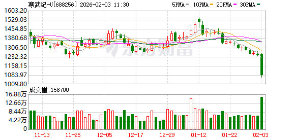 寒武纪-U成交额超150亿元 第1张 寒武纪-U成交额超150亿元 第1张